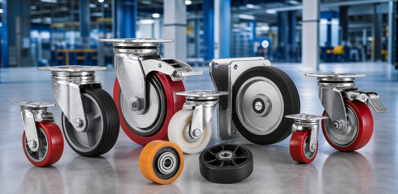 Aerospace industry caster wheels